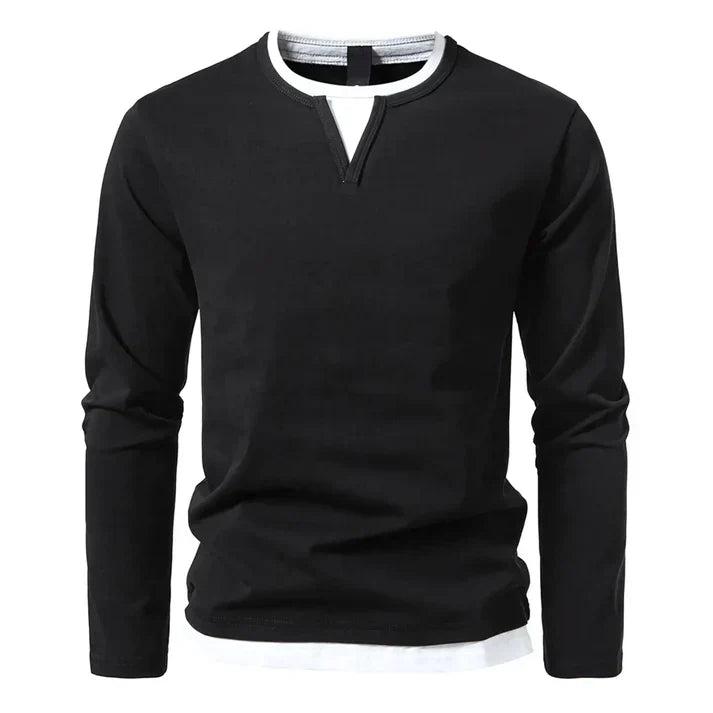 Zerelle | Camiseta de manga larga premium de algodón peinado