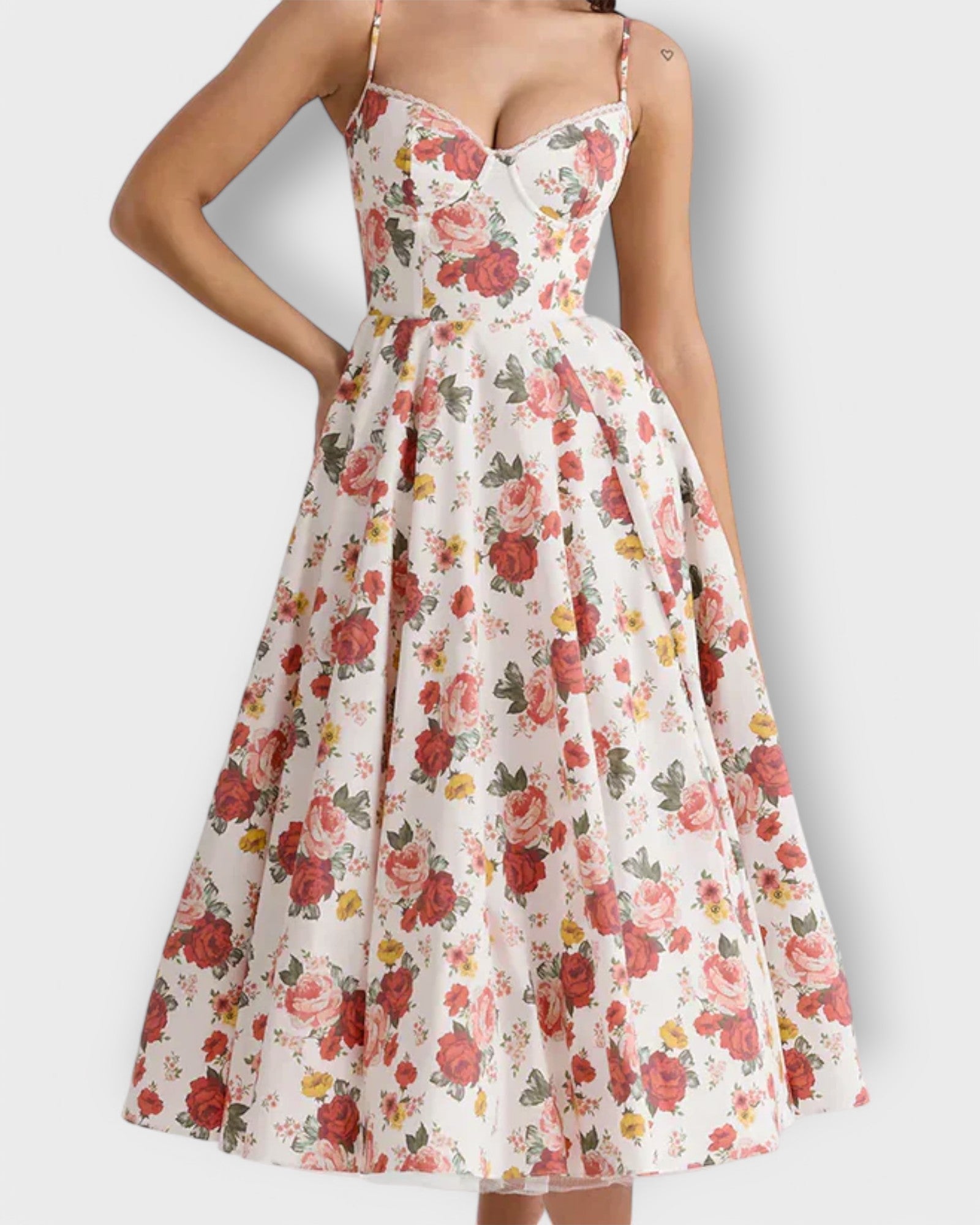 Lydia - romántico, floral, ajustado