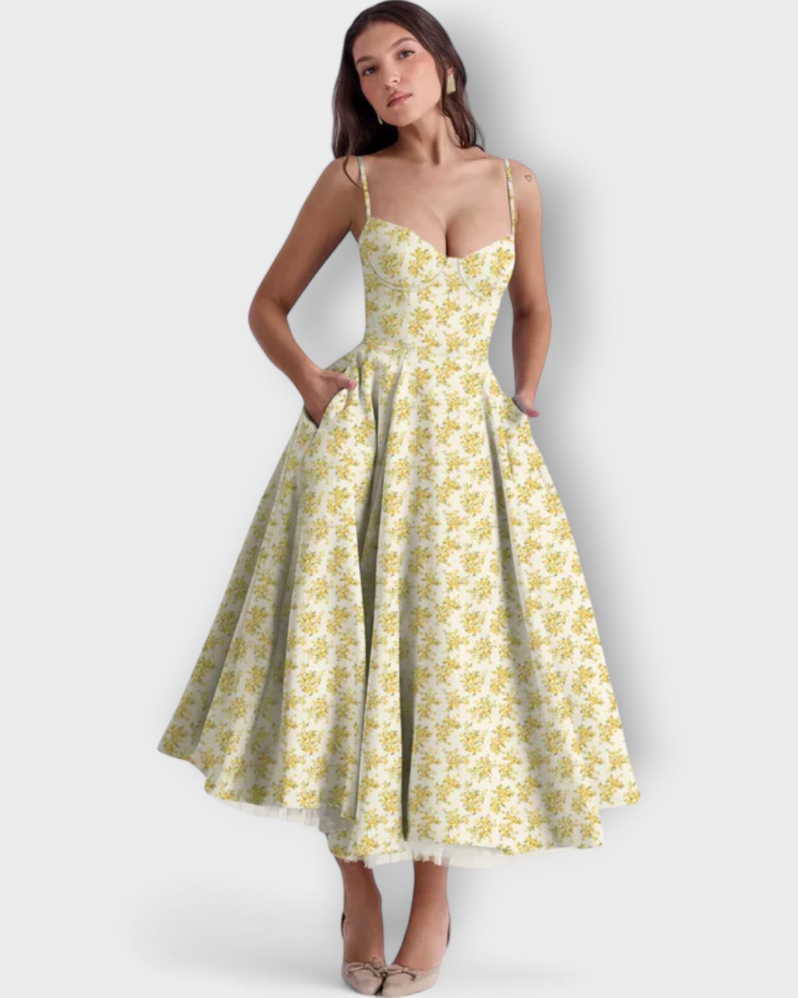 Lydia - romántico, floral, ajustado