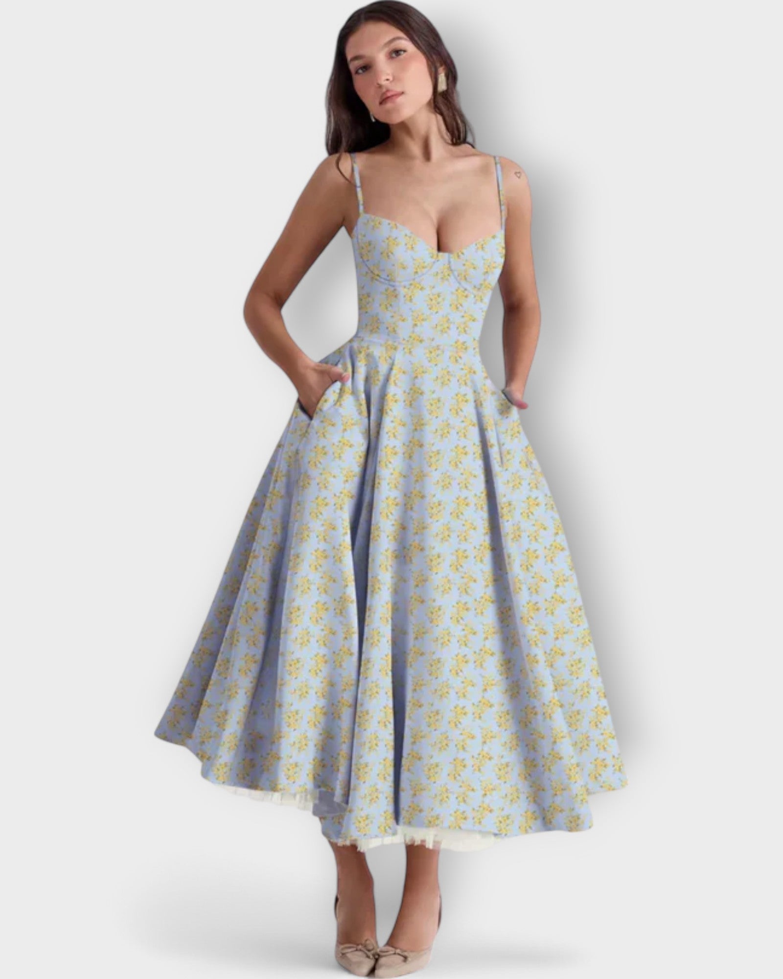Lydia - romántico, floral, ajustado
