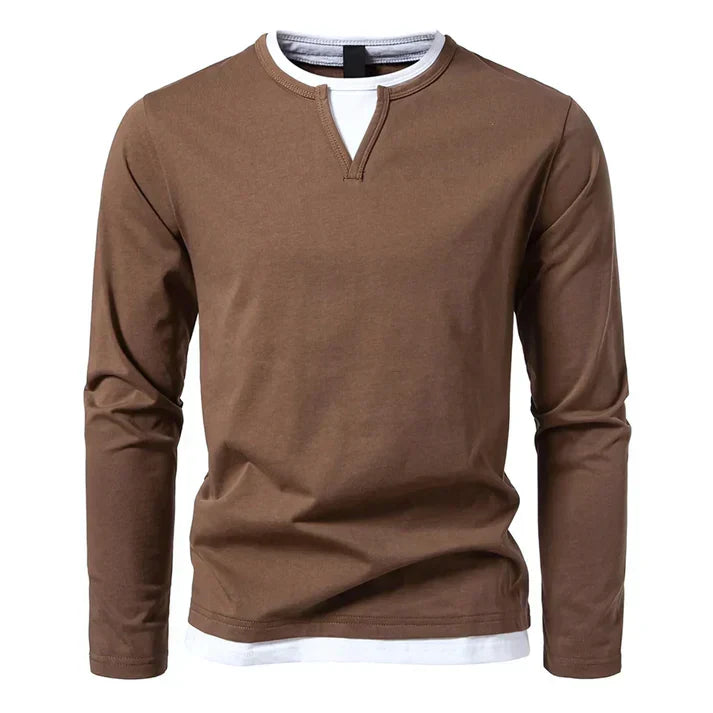 Zerelle | Camiseta de manga larga premium de algodón peinado