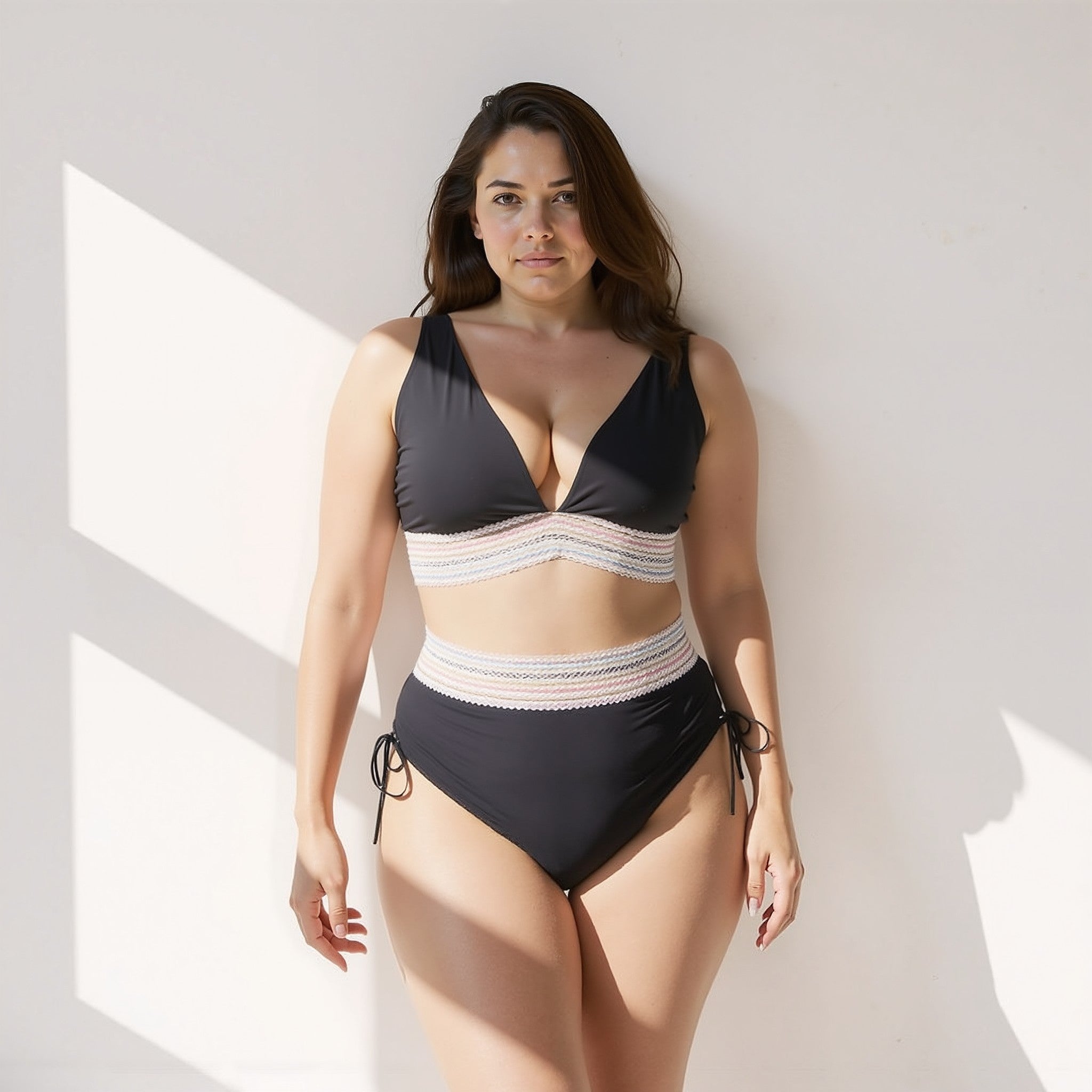 Noor - Conjunto de Bikini de Cintura Alta