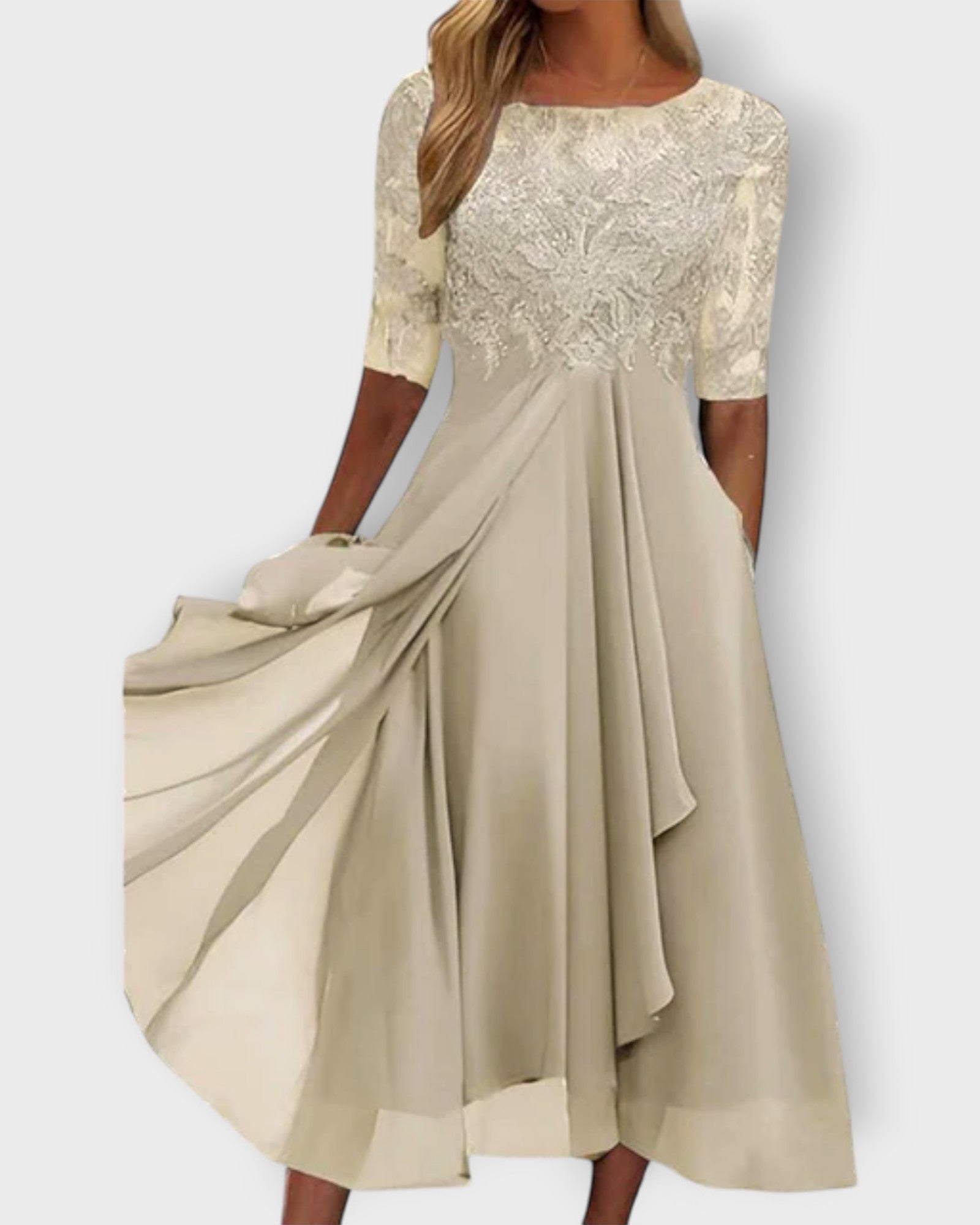 Nefeli - con decoración de encaje, elegante, fluido