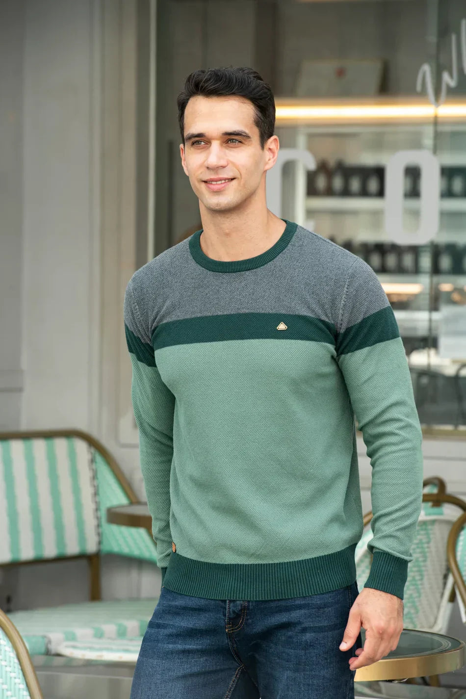 Zerelle | Suéter de hombre con cuello redondo