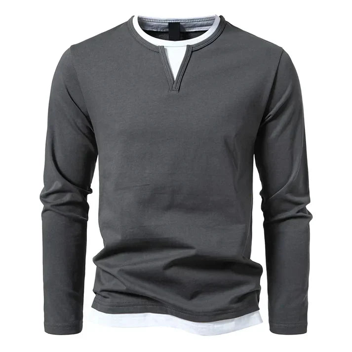Zerelle | Camiseta de manga larga premium de algodón peinado