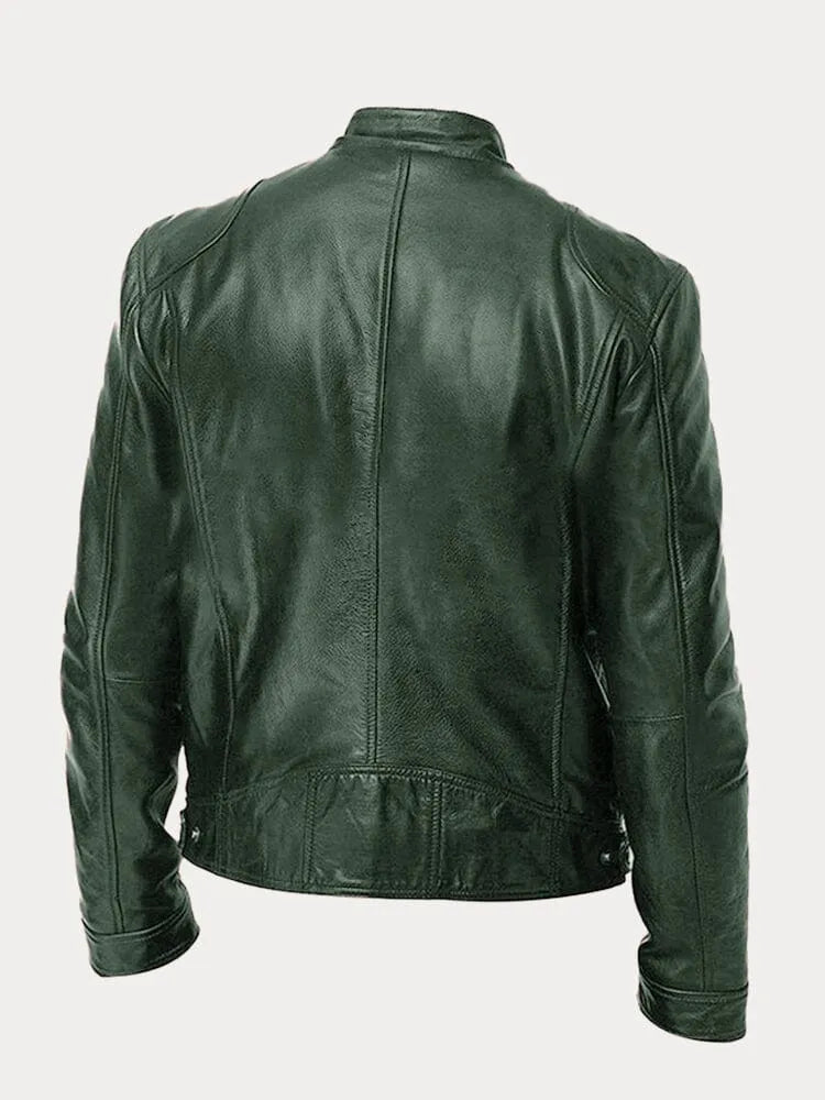 Chaqueta de cuero casual para hombres