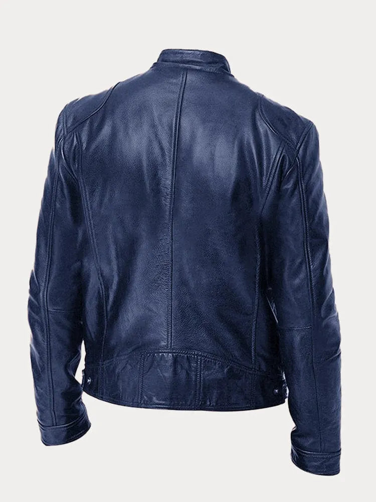 Chaqueta de cuero casual para hombres